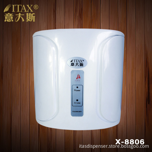 ITAX X-8806A ABS plastic wall-mounted/table-top 5-7S drying time high air speed Automatic Hand Dryer